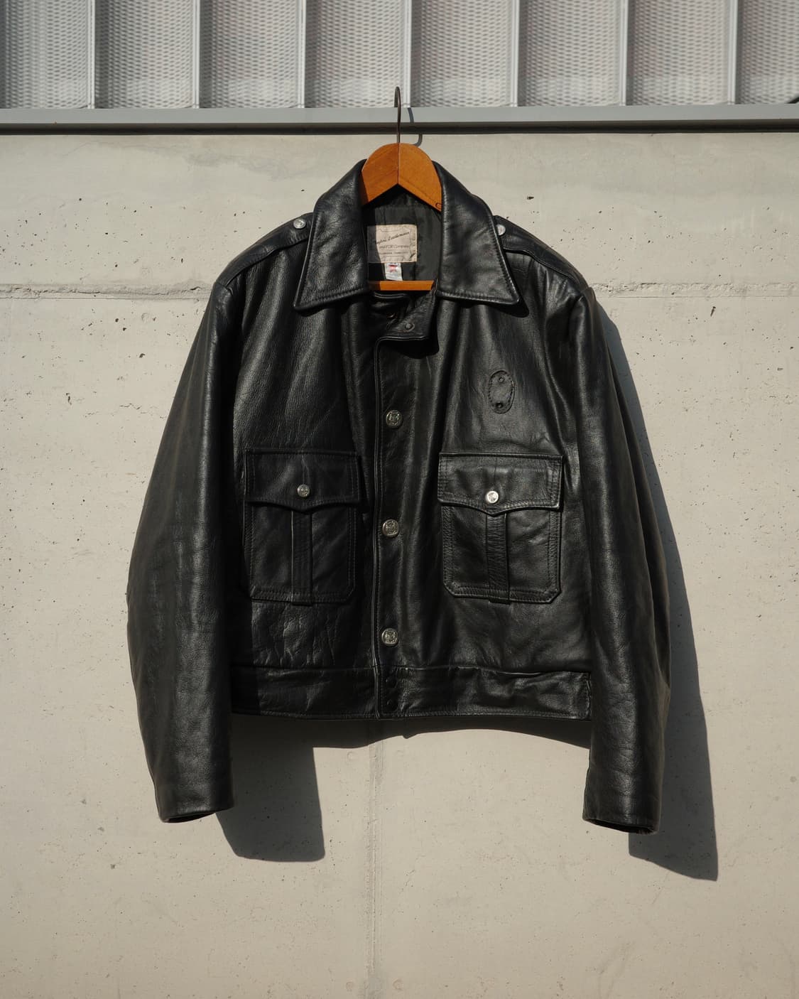 70s taylor leatherwear 시카고폴리스맨 레더 자켓 상품이미지1