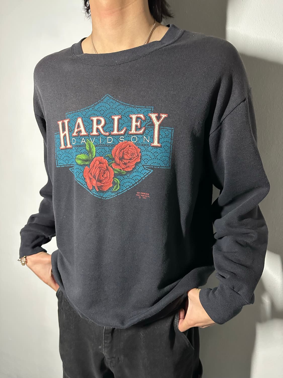 Harley-Davidson 로즈 맨투맨 (90s) 상품이미지1