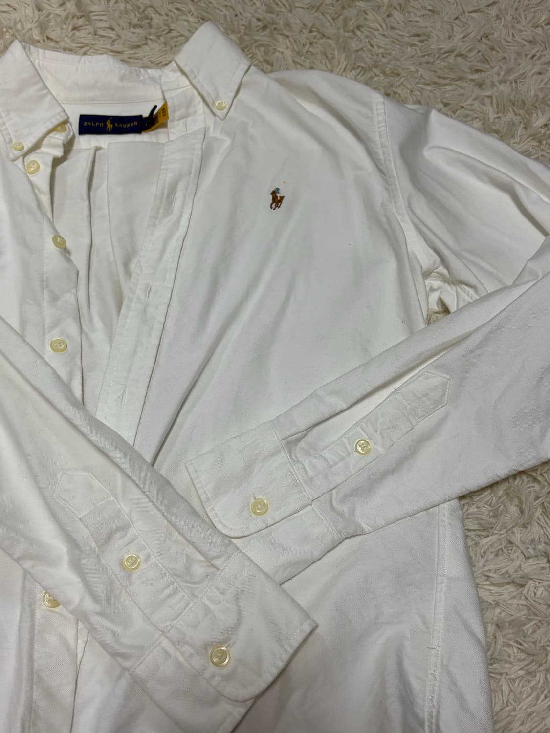 폴로 랄프로렌 옥스포드 클래식 셔츠 화이트 S 상품이미지4