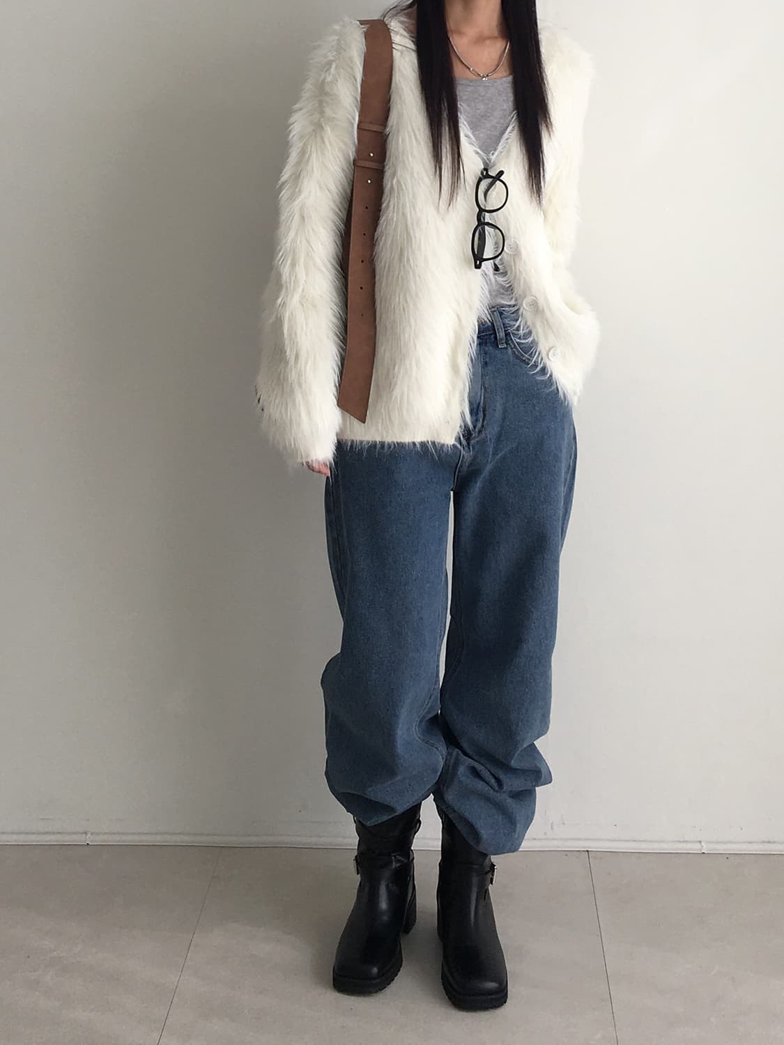 퍼 가디건 상품이미지2