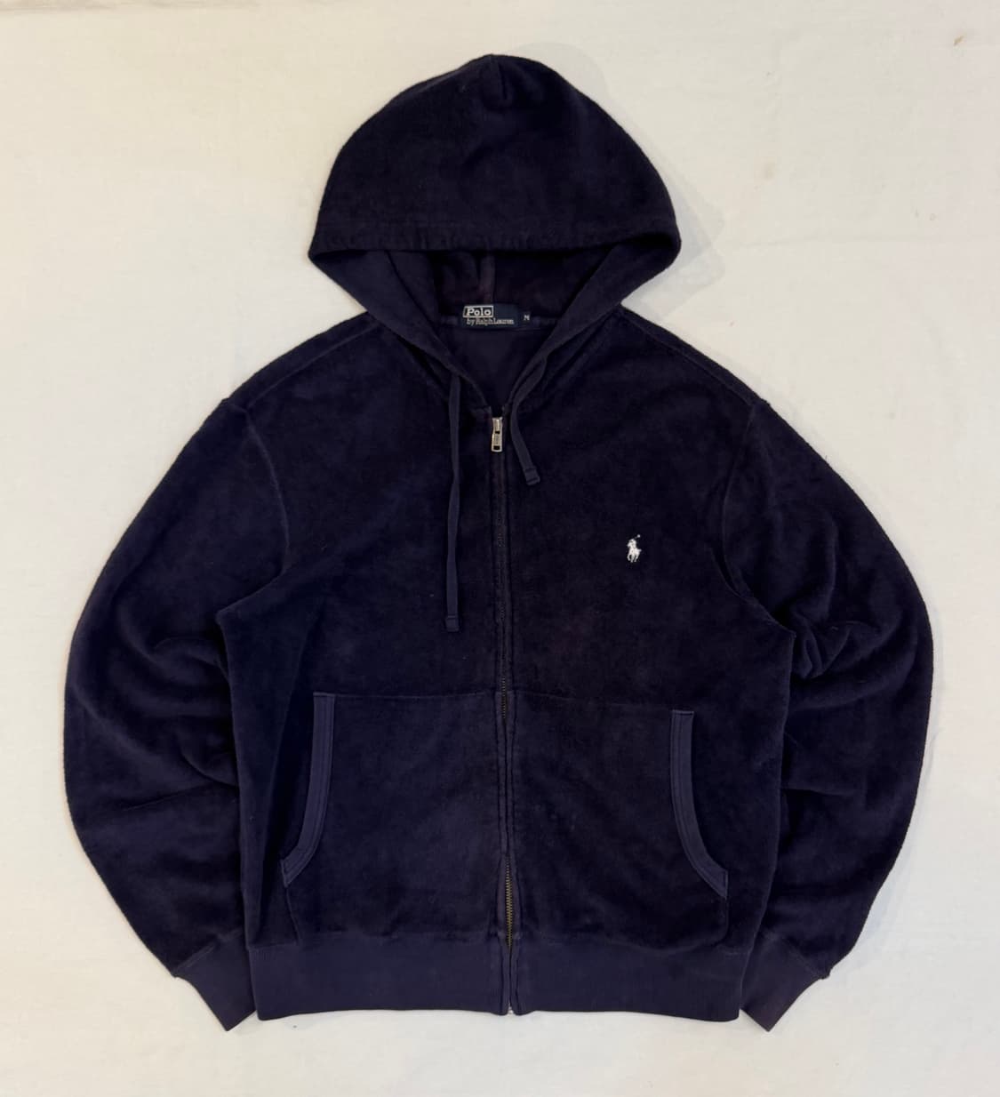 희귀) 폴로 랄프로렌 일본판 벨벳 타올 후드집업 퍼플 상품이미지1