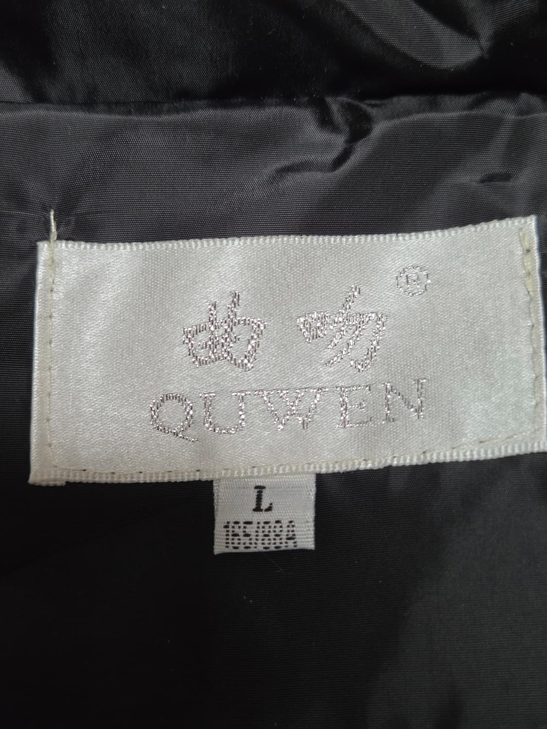 새상품]QUWEN 블랙 롱패딩 95 상품이미지8