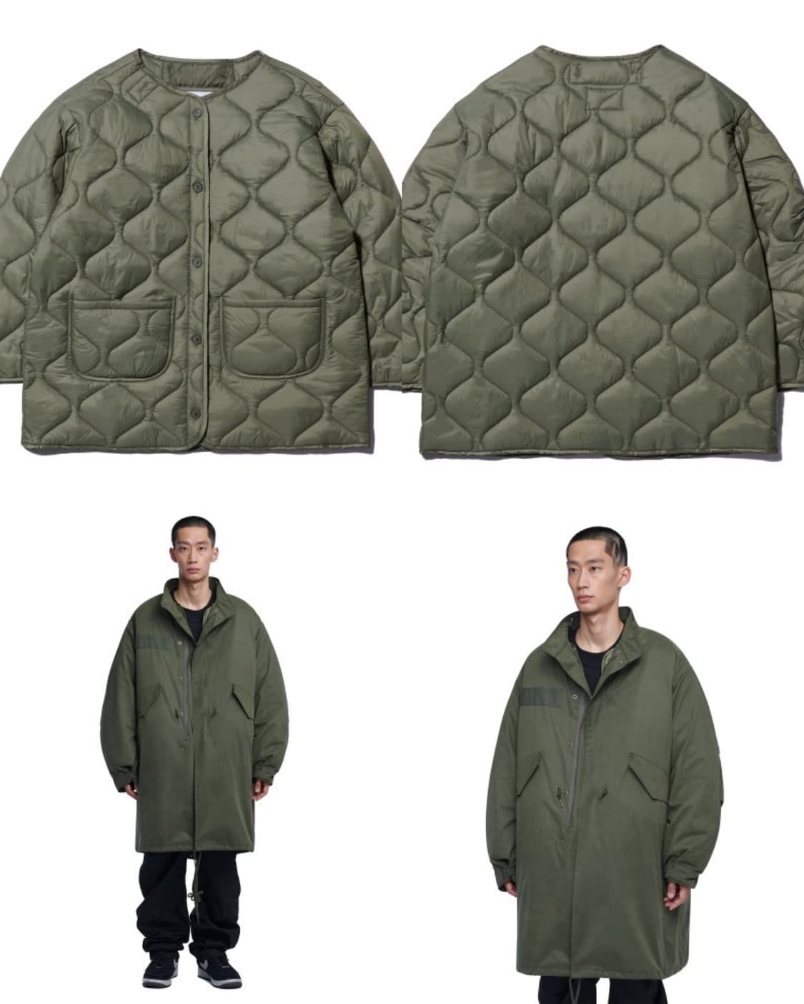 노매뉴얼 M65 피쉬테일 개파카 야상 카키 그린 상품이미지5