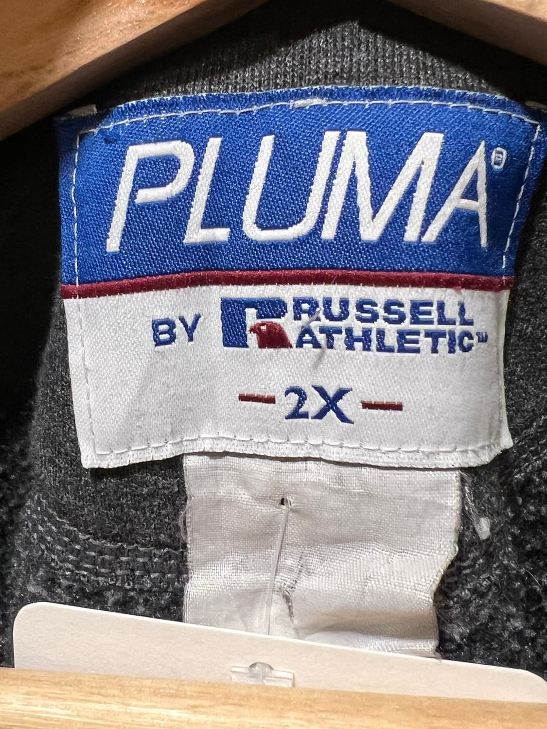 90s [2XL] 러셀 플루마 빈티지 맨투맨 차콜 그레이 상품이미지6