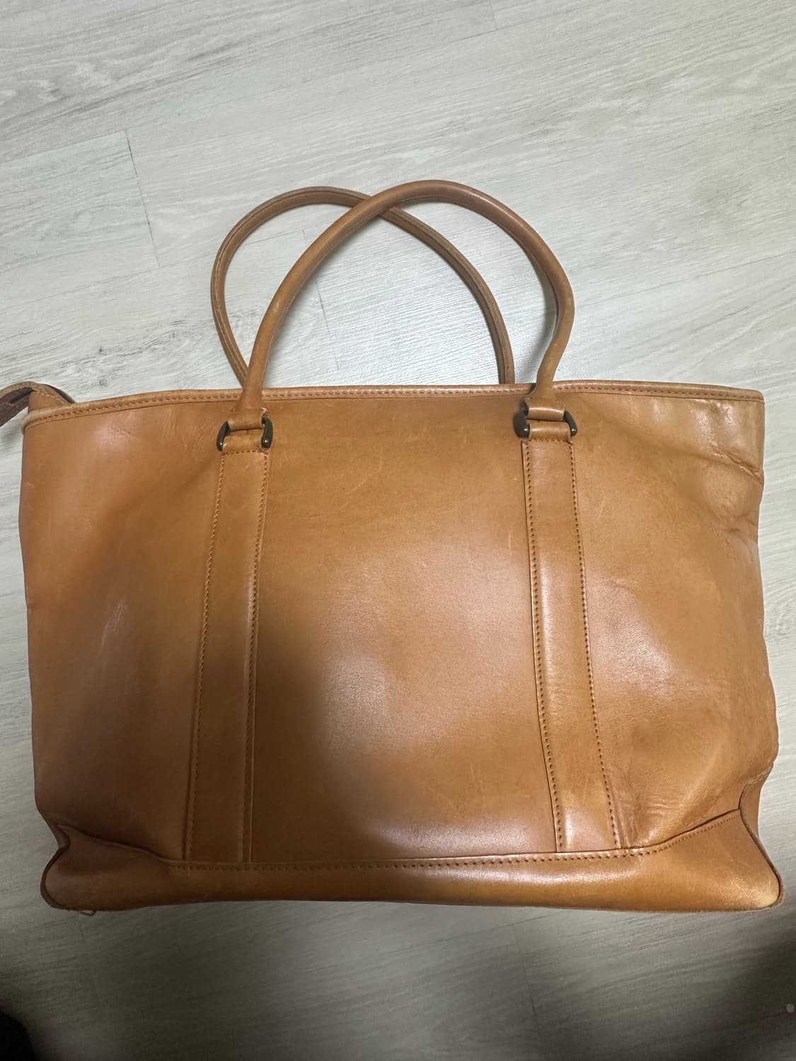 L.L.Bean 엘엘빈 카멜 베이지 레더 토트백 상품이미지1