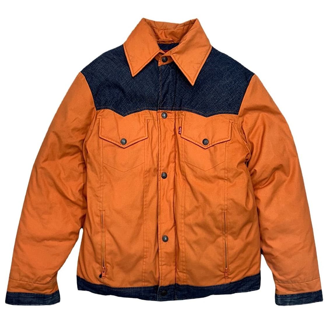 [일본판] 리바이스 레드탭 오렌지색 데님 다운 재킷 M 상품이미지1