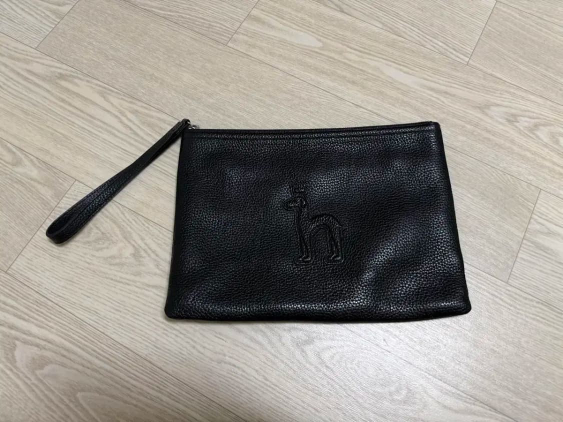 HAZZYS 헤지스 블랙 소가죽 클러치 상품이미지1