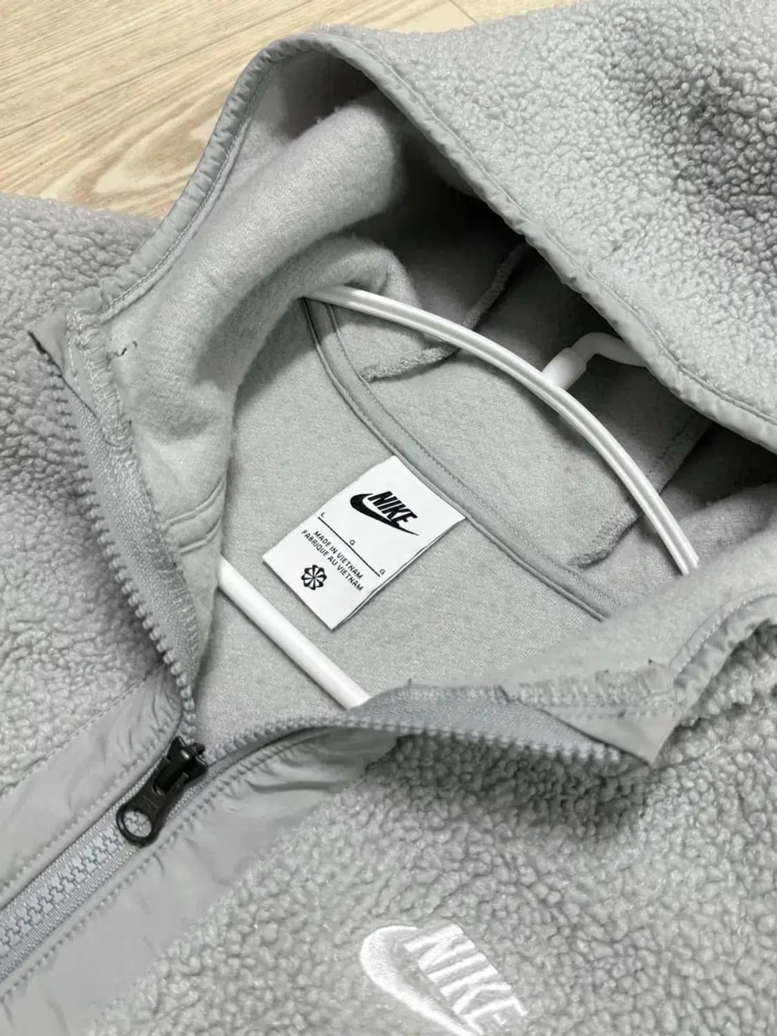 155사이즈 (여44~55) 아동 여성 나이키 뽀글이 후드집업 상품이미지3