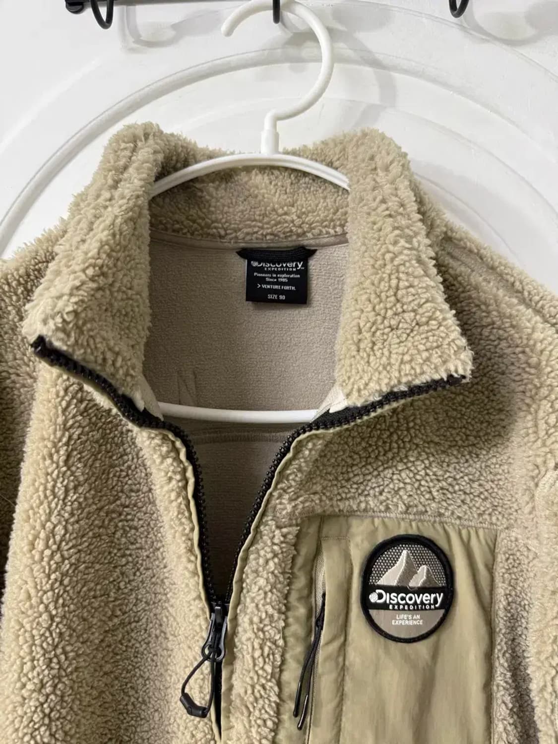 90사이즈 여성 디스커버리 뽀글이 후리스 집업 상품이미지3