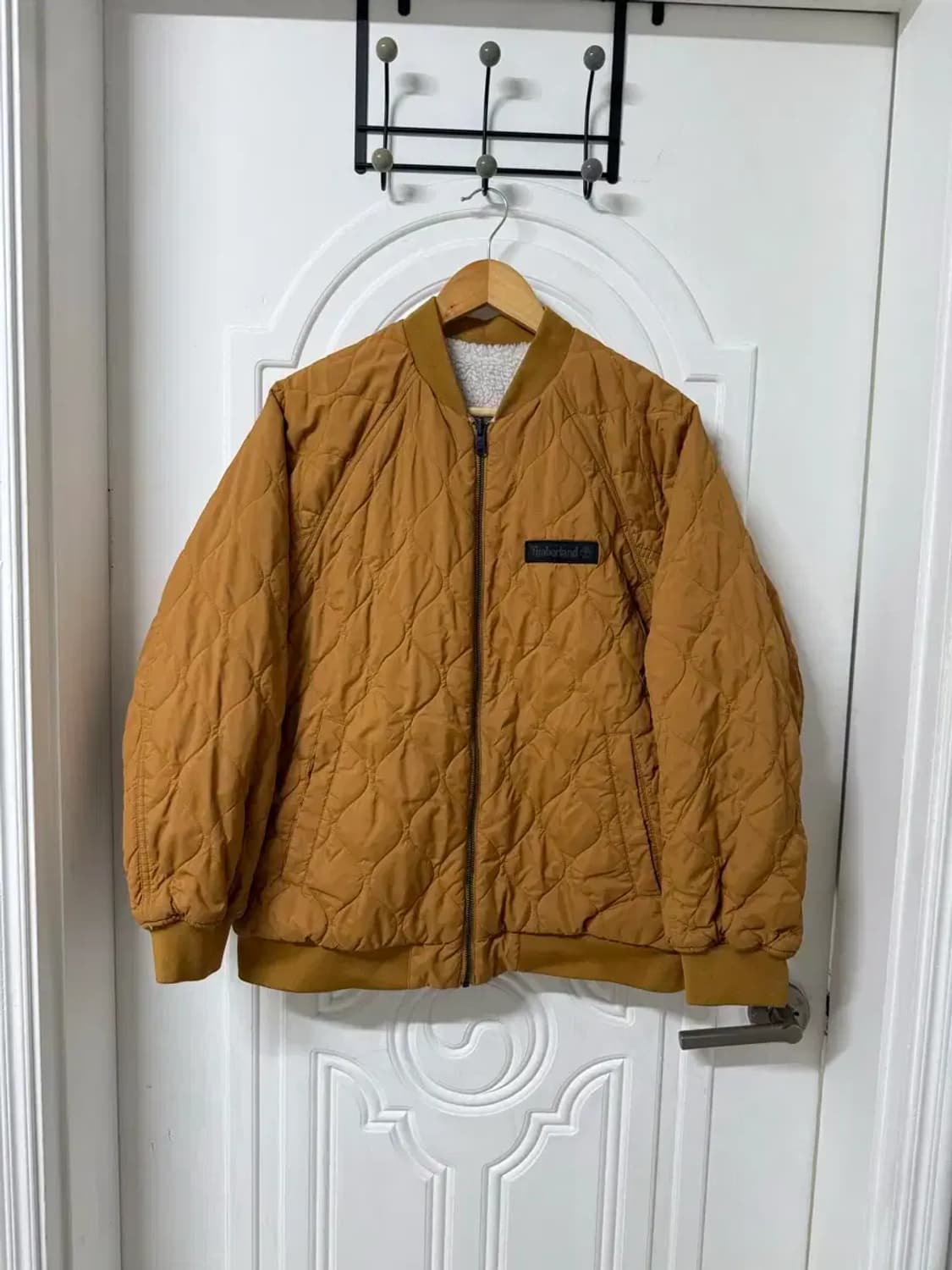 L사이즈 팀버랜드 리버시블 퀄팅 봄버 자켓 브라운 상품이미지1