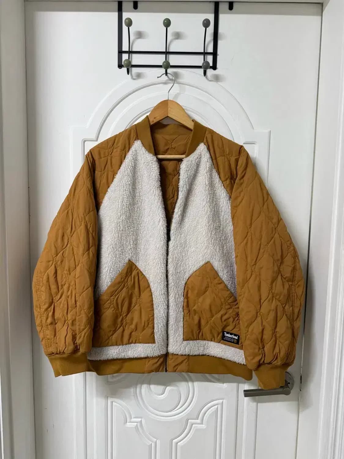 L사이즈 팀버랜드 리버시블 퀄팅 봄버 자켓 브라운 상품이미지2