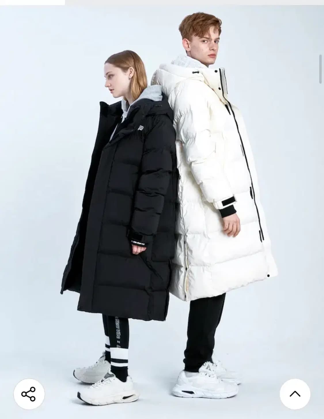 85사이즈 공용 빈폴 스포츠 블랙 롱패딩 상품이미지2