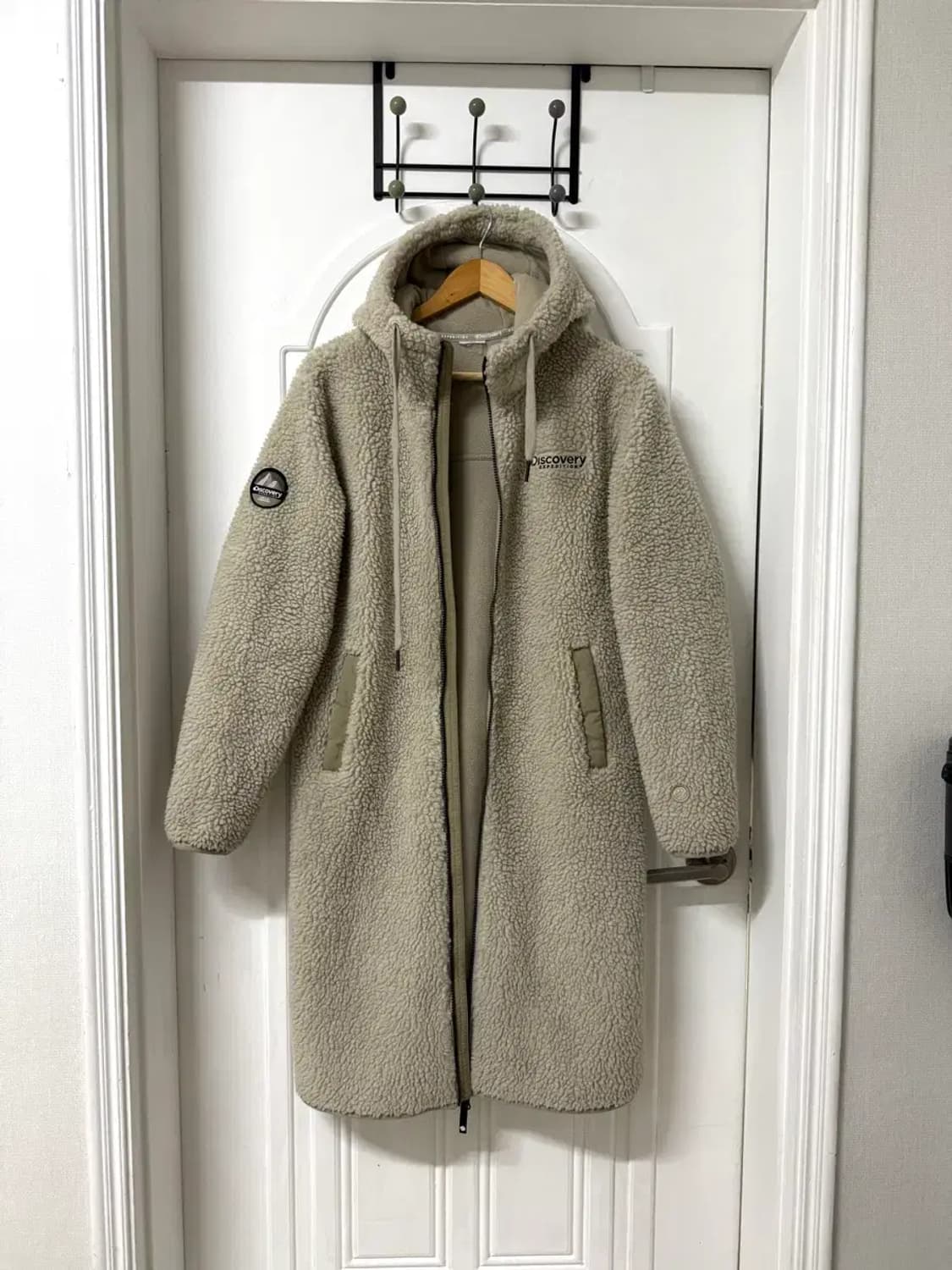 90사이즈 디스커버리 롱후리스 롱뽀글이 베이지 상품이미지1