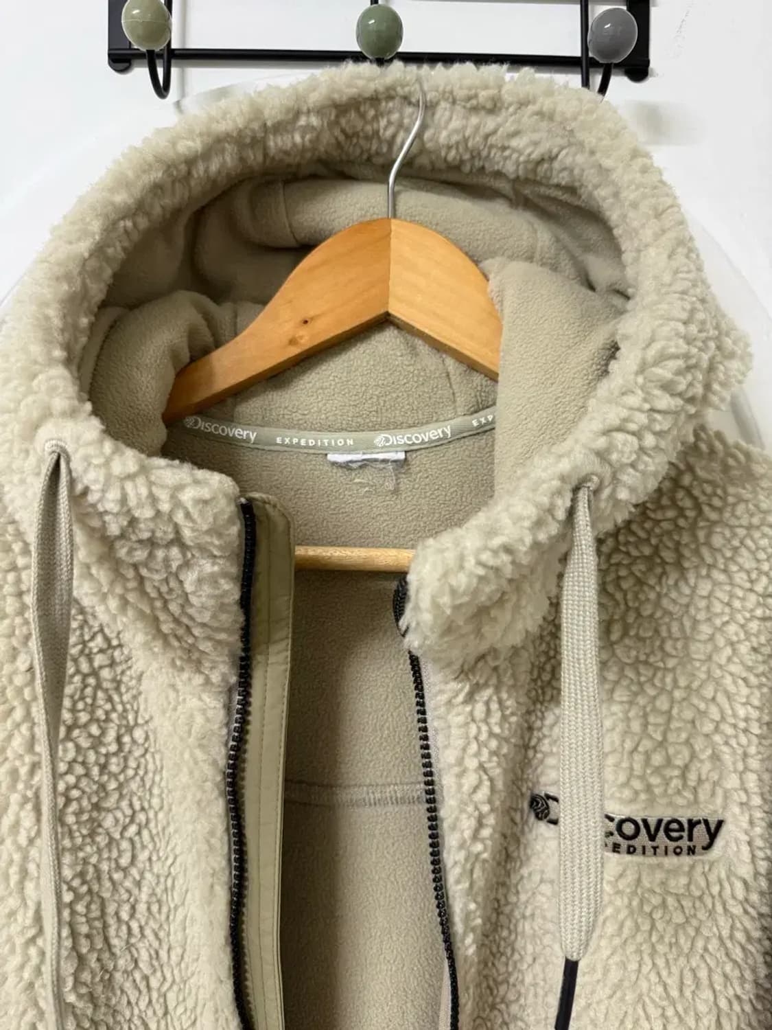 90사이즈 디스커버리 롱후리스 롱뽀글이 베이지 상품이미지4