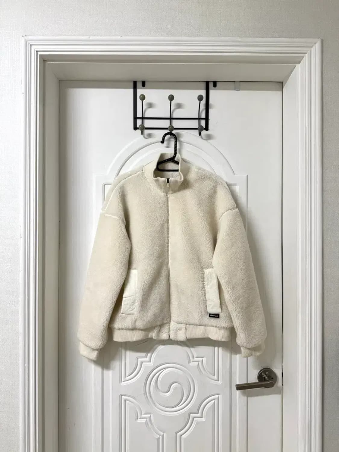 90사이즈 여성 스노우피크 뽀글이 후리스 집업 크림색 상품이미지1