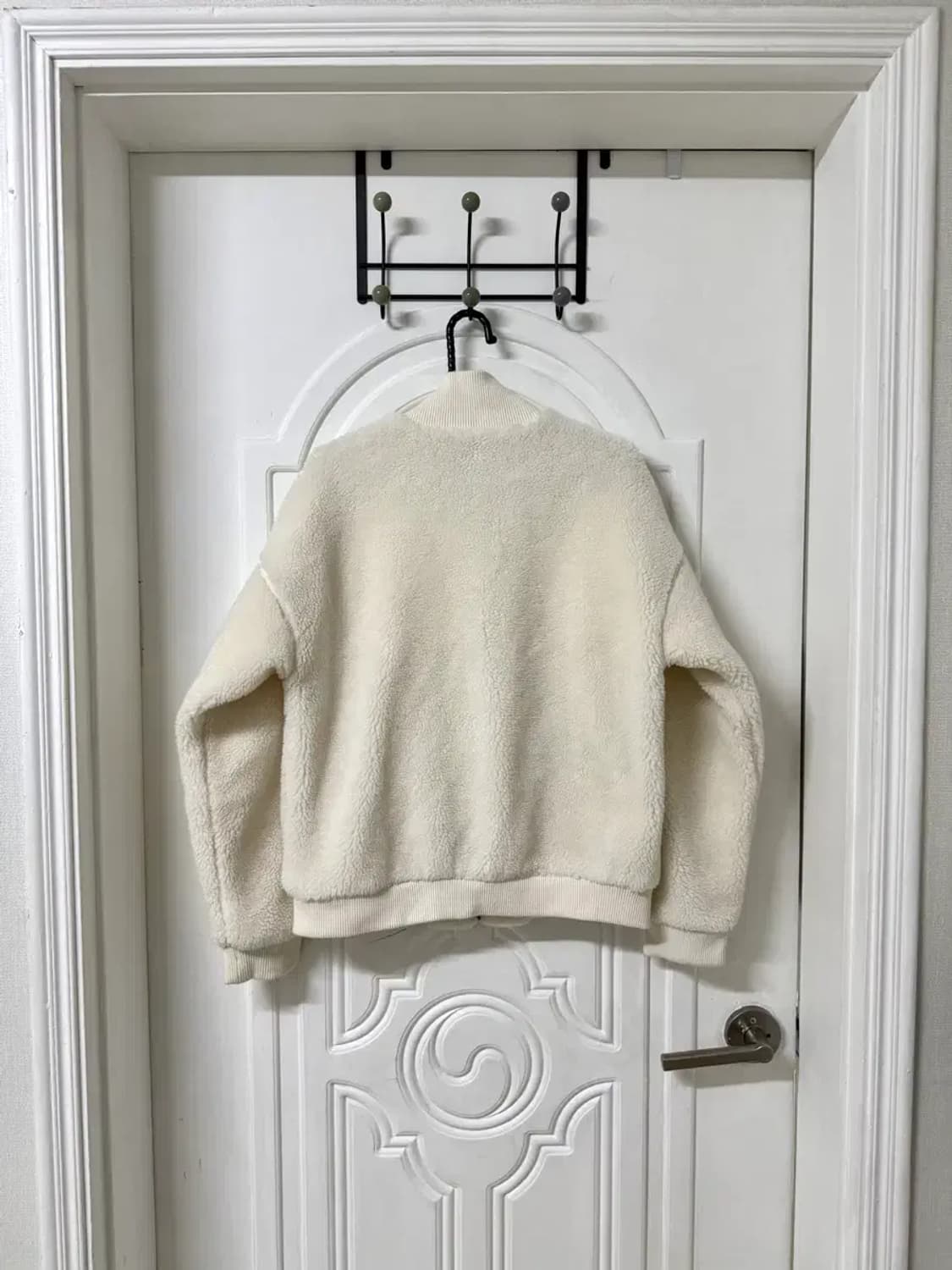 90사이즈 여성 스노우피크 뽀글이 후리스 집업 크림색 상품이미지6