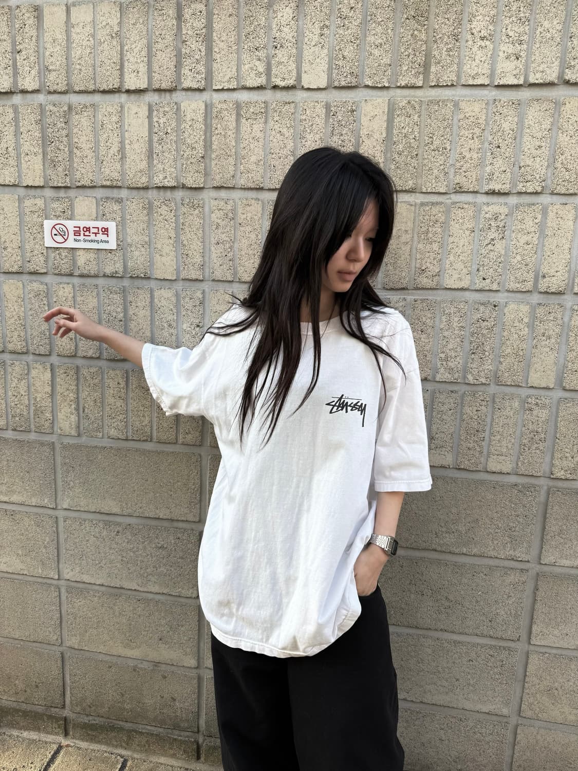 스투시 x 아워레가시 오버핏 티셔츠 상품이미지6