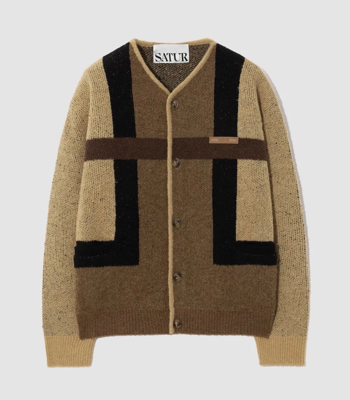 세터 울 가디건 베이지 브라운 상품이미지1