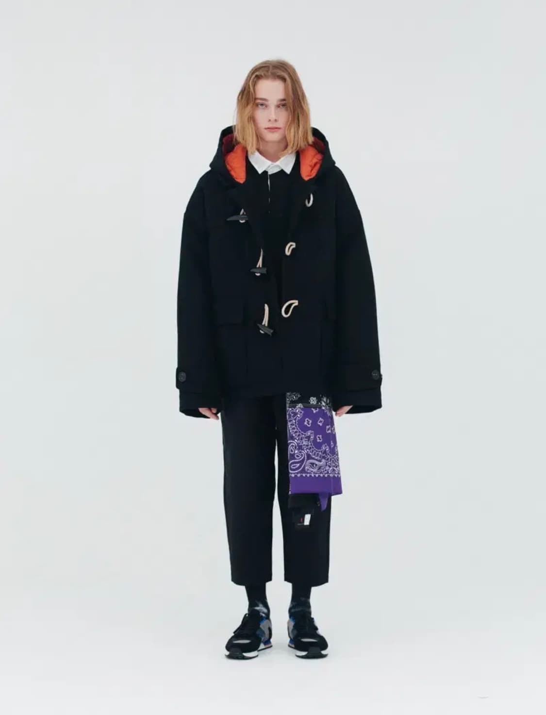 벌스데이수트 숏 더플코트 블랙 M사이즈 상품이미지1