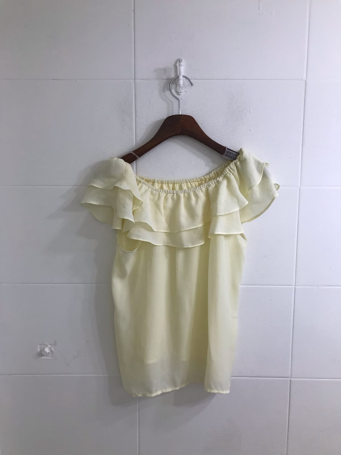 데일리 니혼진 오프숄더 블라우스 잔꽃 컬러칩 코디세트 상품이미지6