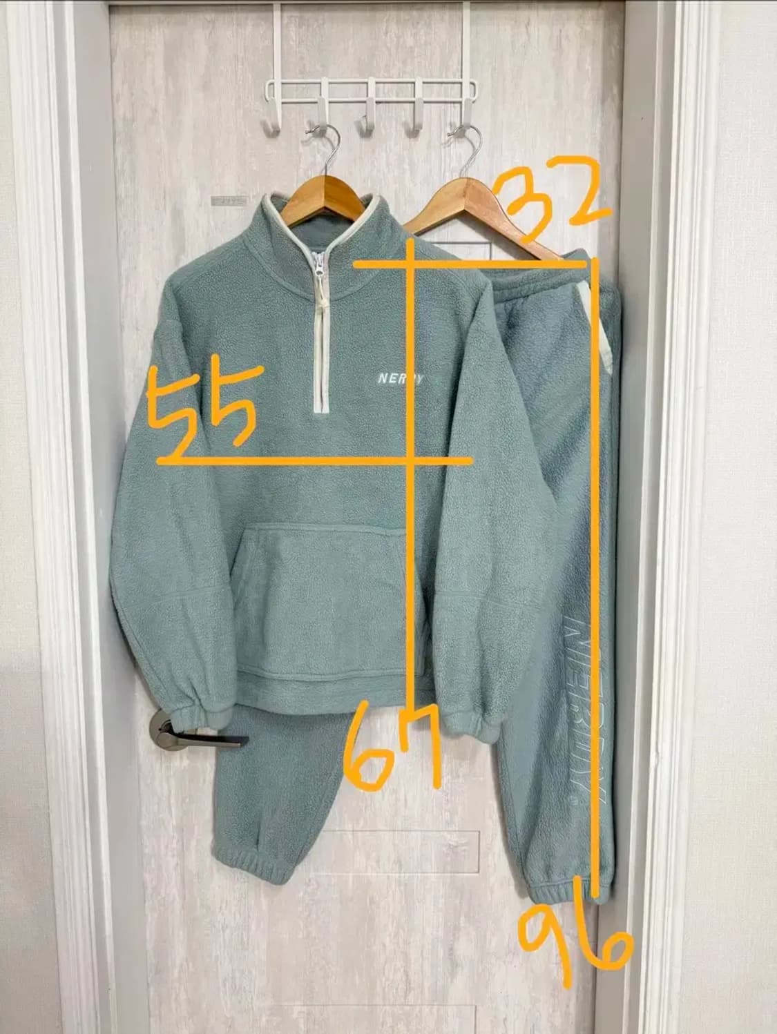 공용S / 널디 후리스 아노락 조거팬츠 셋업 세트 상품이미지2