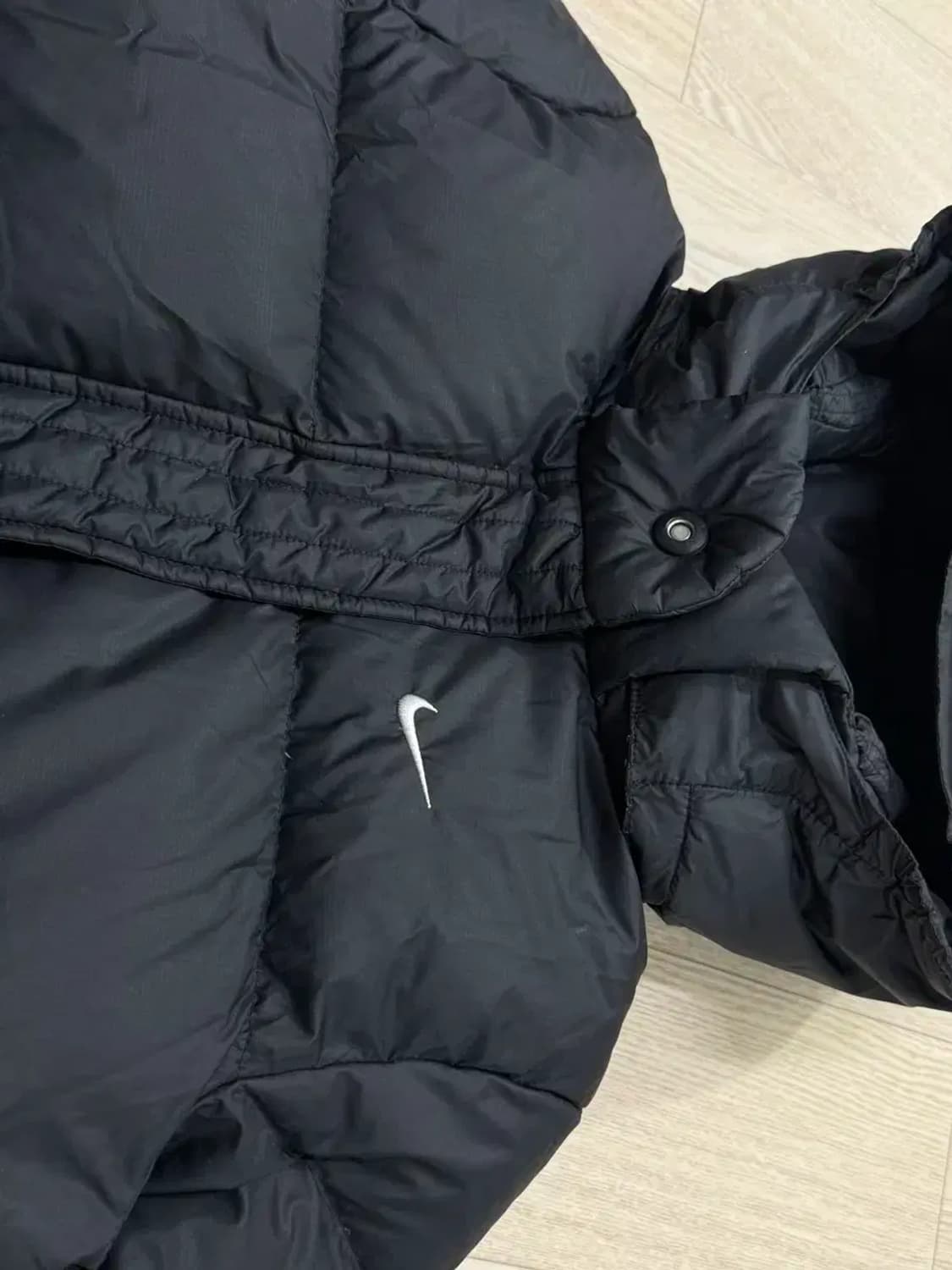 여성 S / 나이키 블랙 스우시 패딩 점퍼 상품이미지3