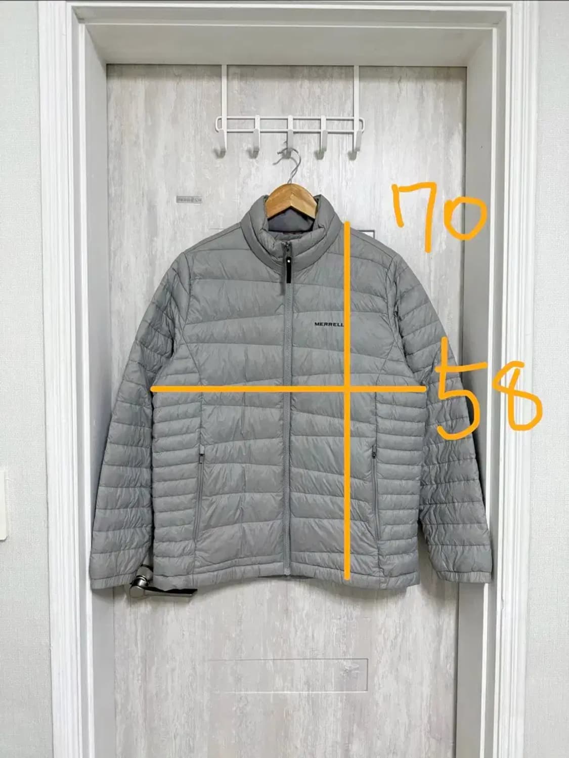 남성 105 / 머렐 덕다운 그레이 경량패딩 상품이미지2