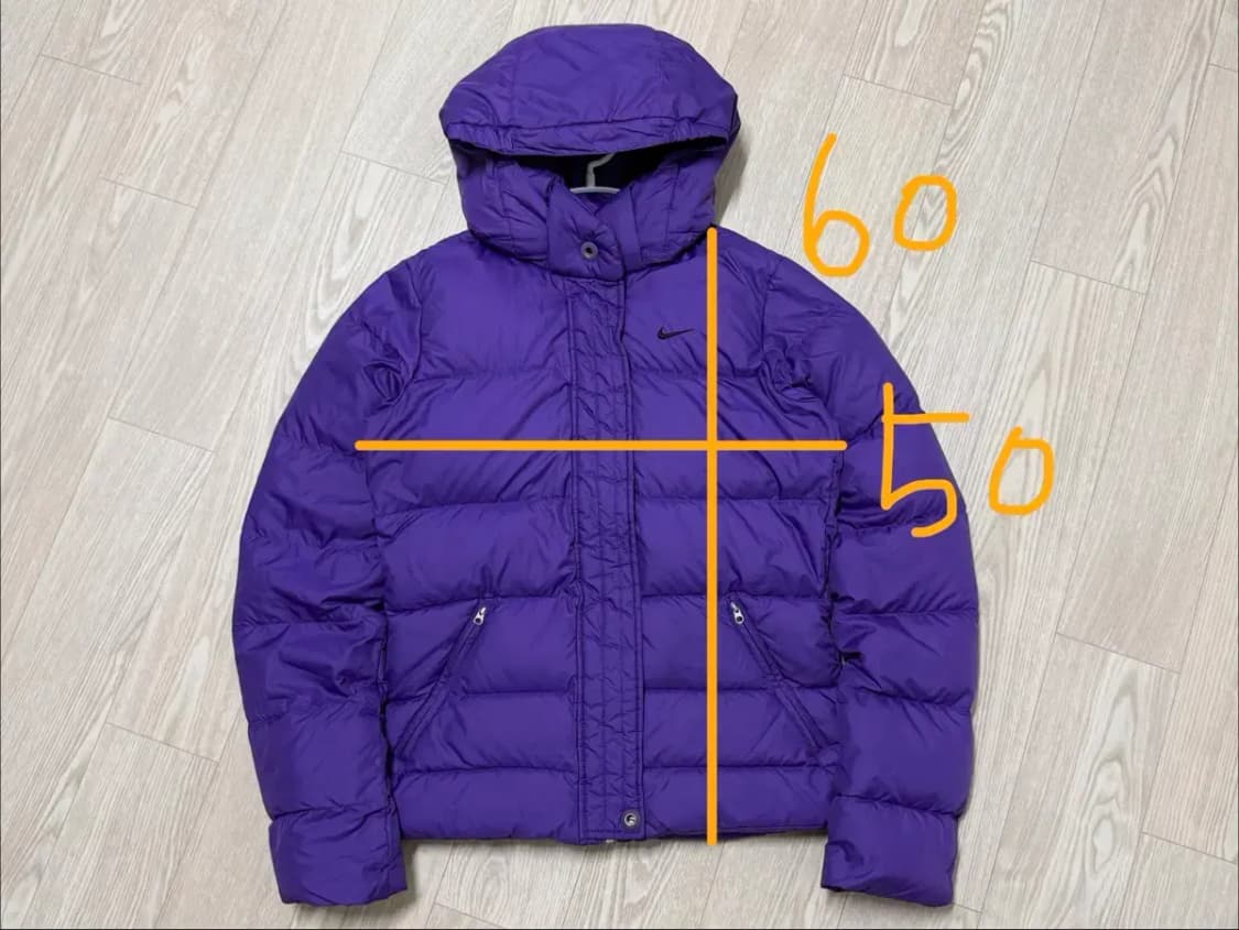 여성 85 / 나이키 퍼플 덕다운 숏패딩 상품이미지2