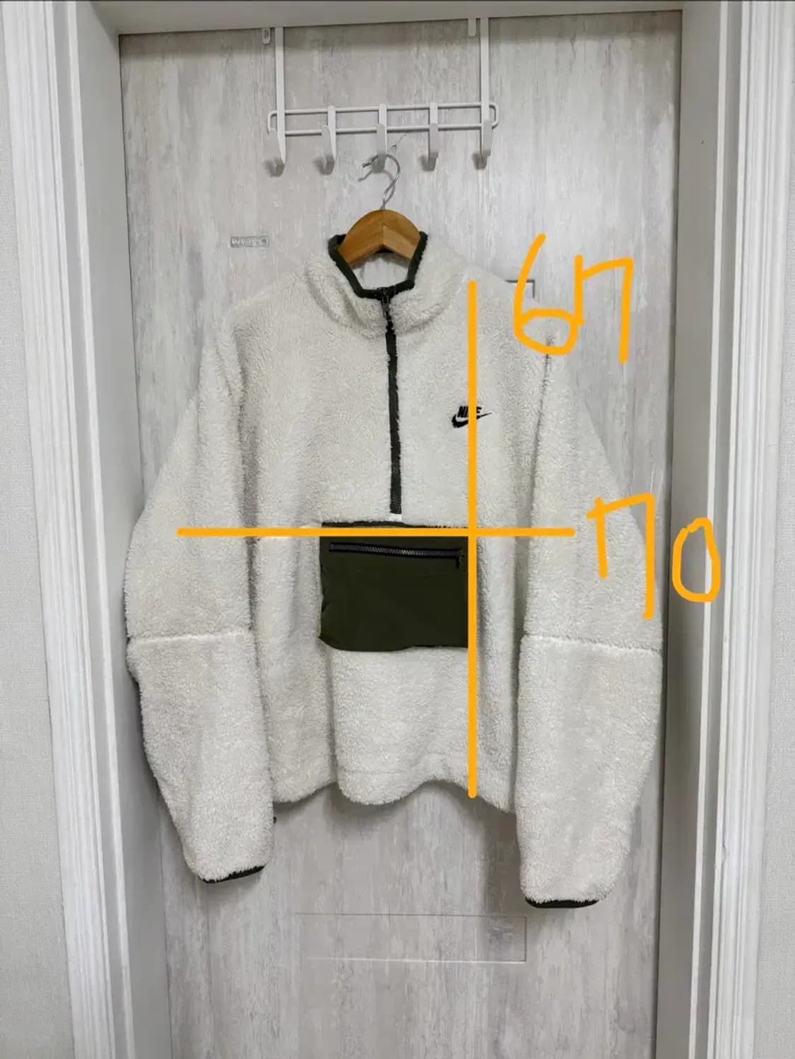 남성 100-105 / 나이키 오버핏 후리스 아노락 뽀글이 상품이미지2