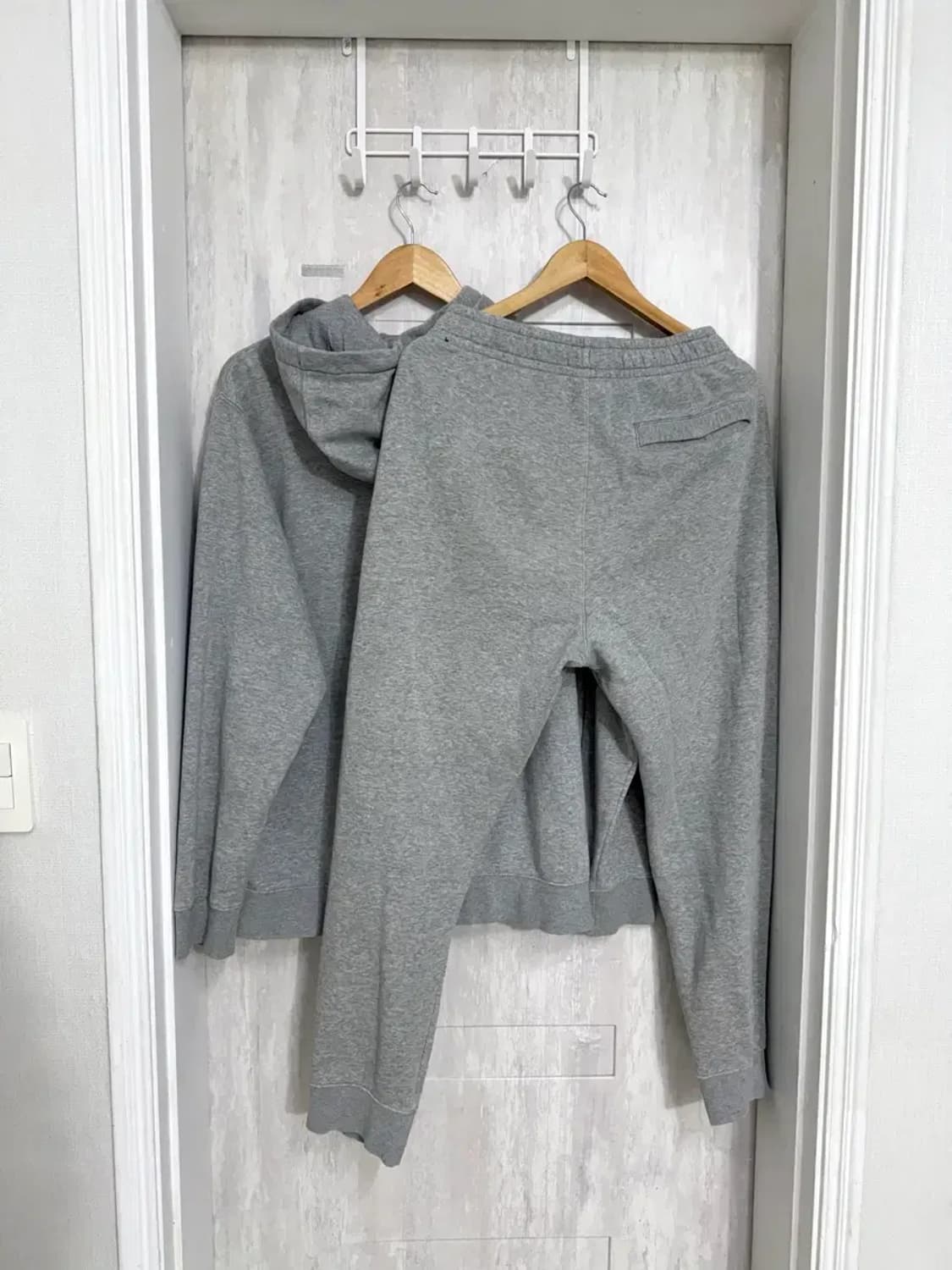 남성 L-XL / 나이키 후드집업(XL) 조거팬츠(L) 그레이 셋업 세트 상품이미지9