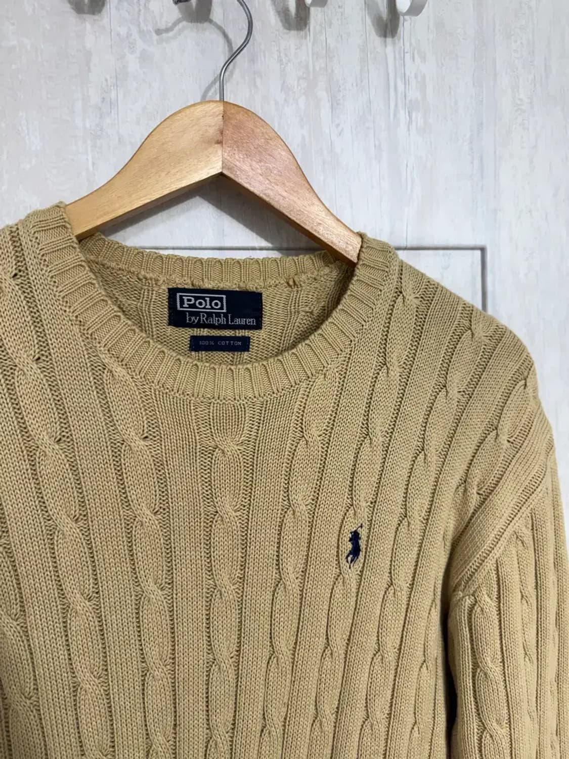 남성 100 / 폴로랄프로렌 케이블 니트 베이지 상품이미지3
