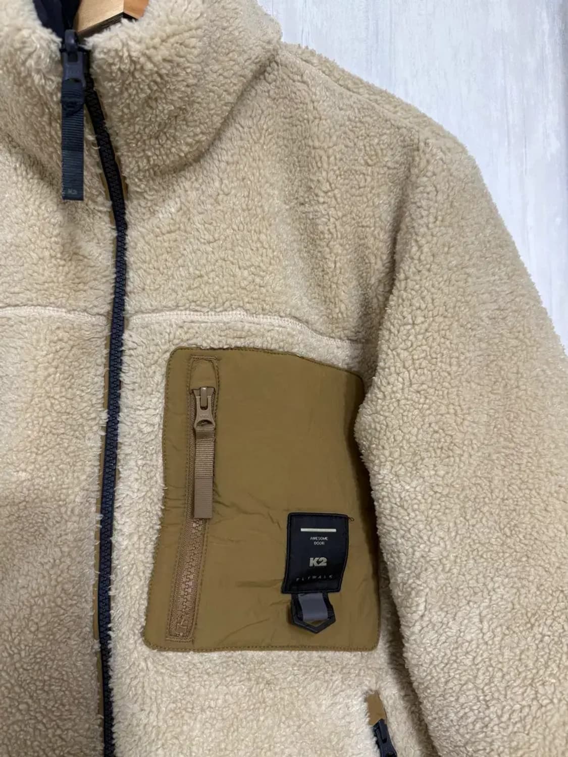 공용 90 / K2 패딩 뽀글이 리버시블 점퍼 네이비 베이지 상품이미지7