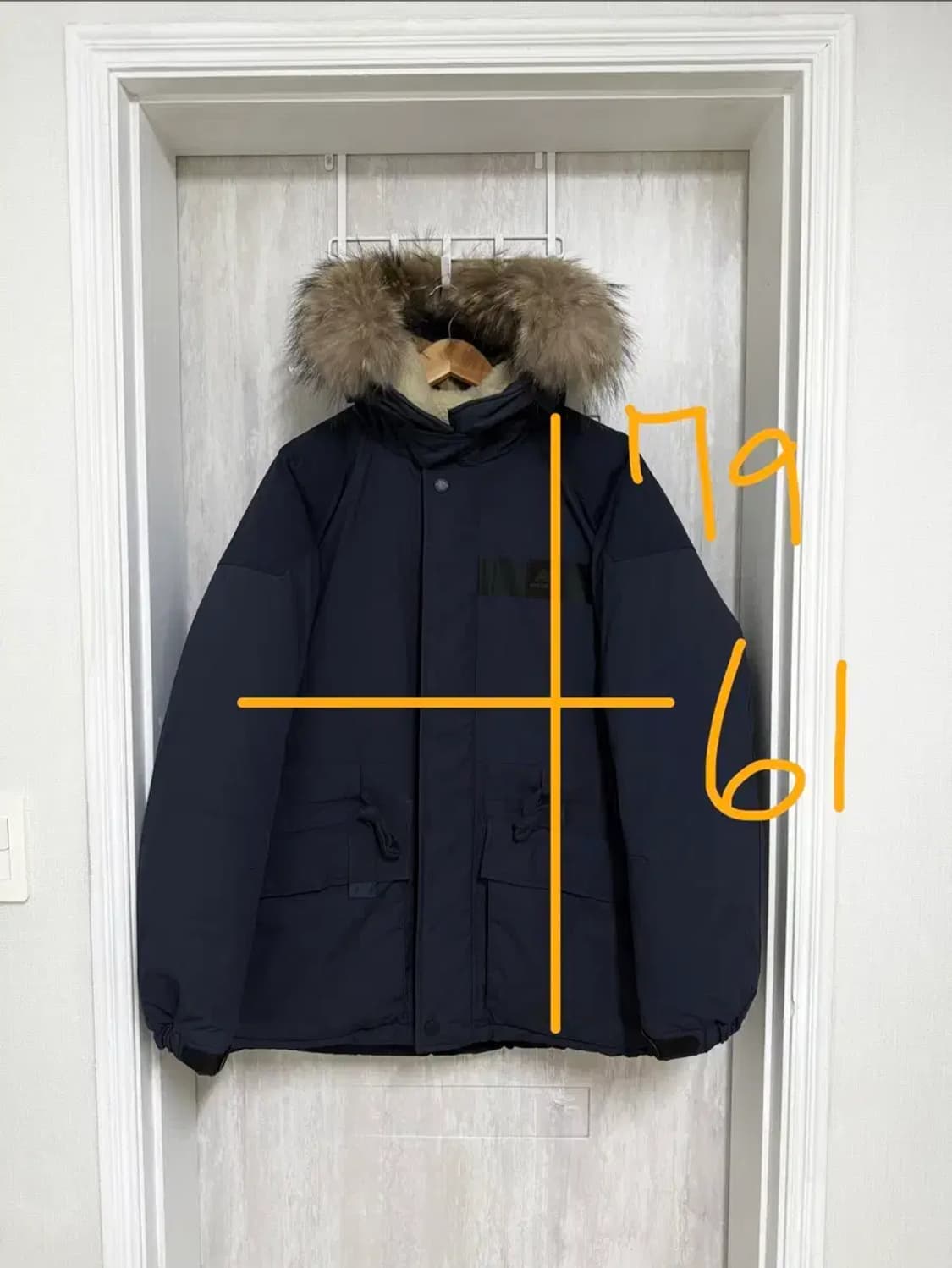 남성 100 L / 뉴발란스 카메라맨 패딩 점퍼 네이비 상품이미지2