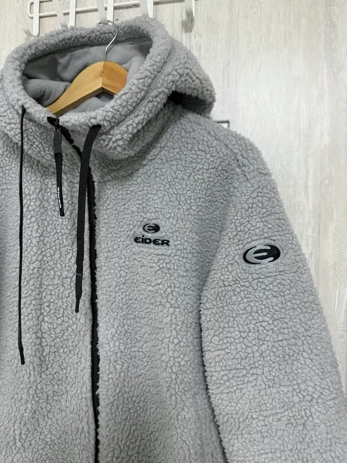 100 L / 아이더 스투키 뽀글이 후리스 자켓 쿨그레이 상품이미지3