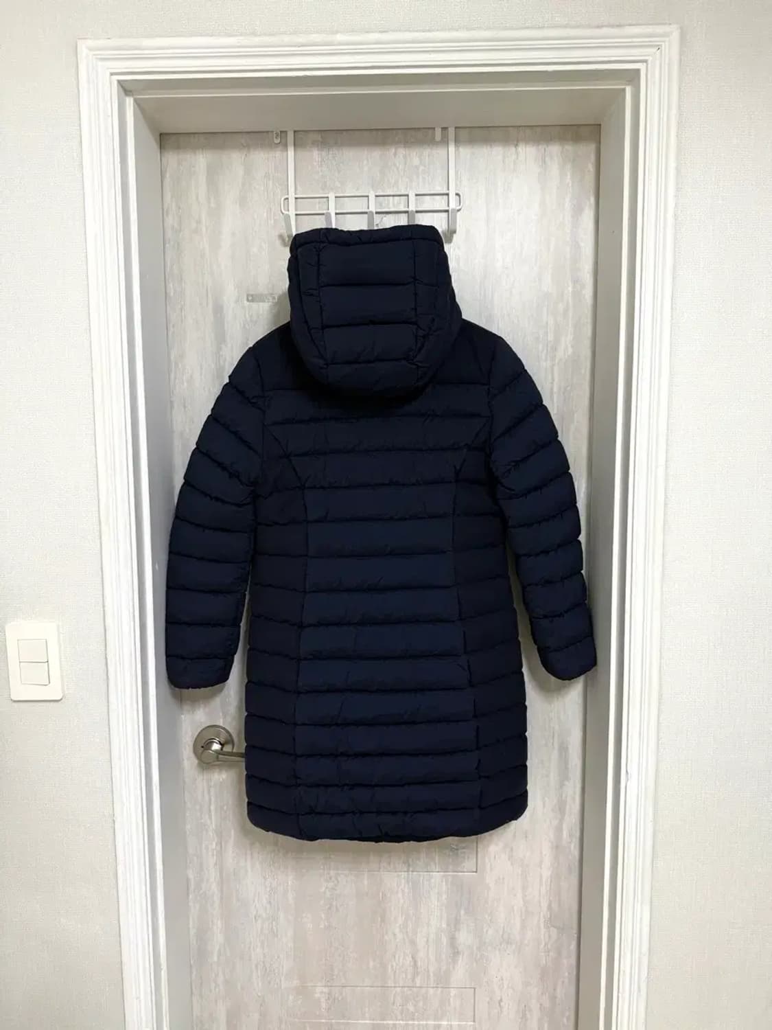 여성 34 (90) / 라코스테 구스다운 중기장 패딩 점퍼 다크네이비 상품이미지6