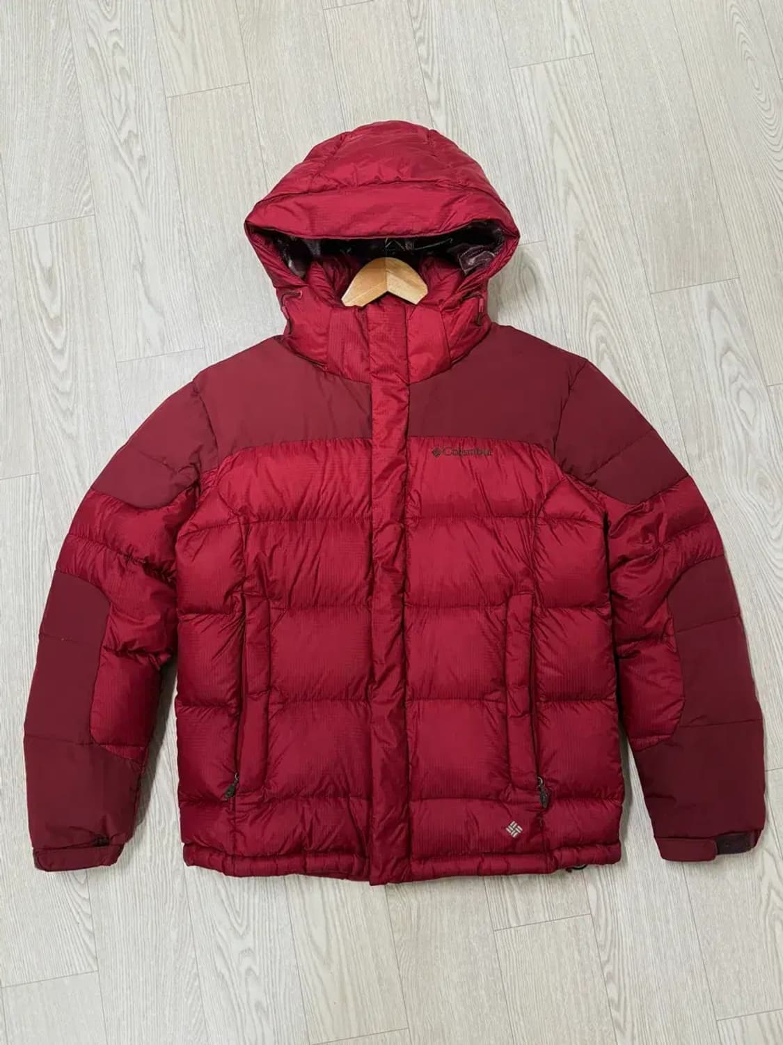 남성 100 / 콜롬비아 구스다운 패딩 와인 상품이미지1