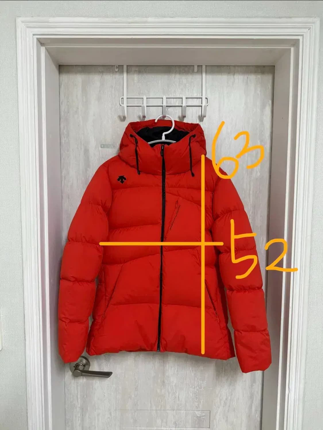 여성 90 / 데상트 덕다운 숏패딩 오렌지 상품이미지2