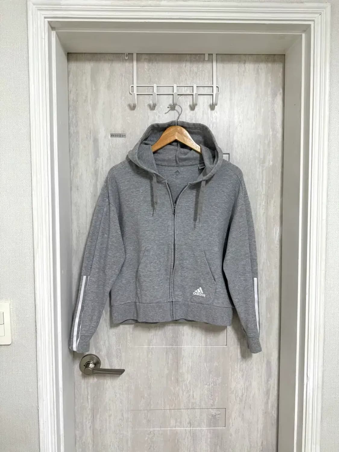 여성 S / 아디다스 후드집업 그레이 상품이미지1