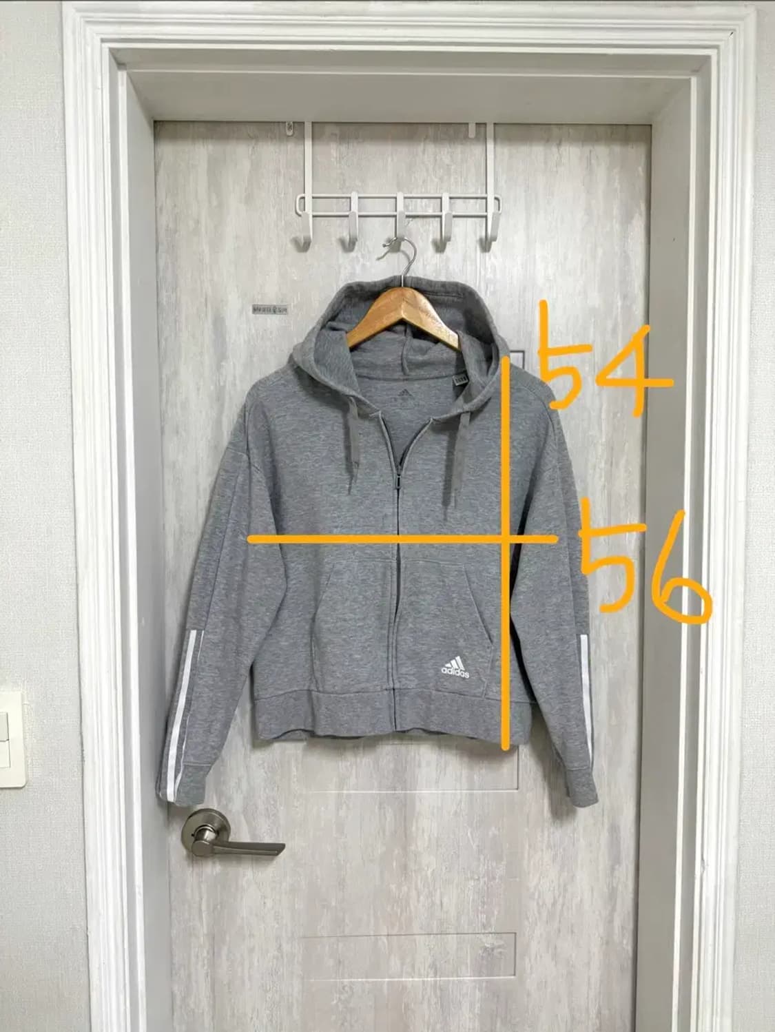 여성 S / 아디다스 후드집업 그레이 상품이미지2