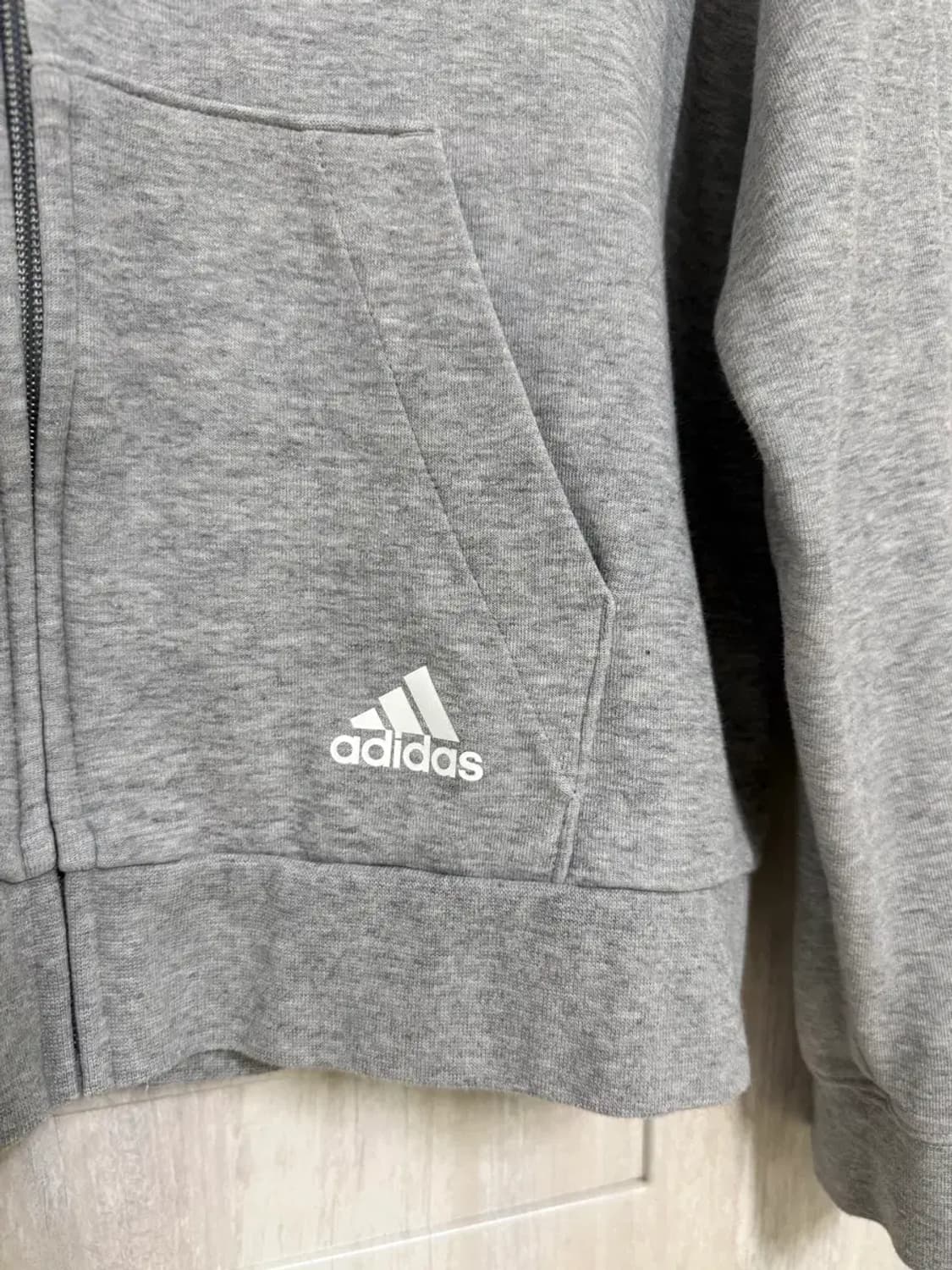 여성 S / 아디다스 후드집업 그레이 상품이미지4