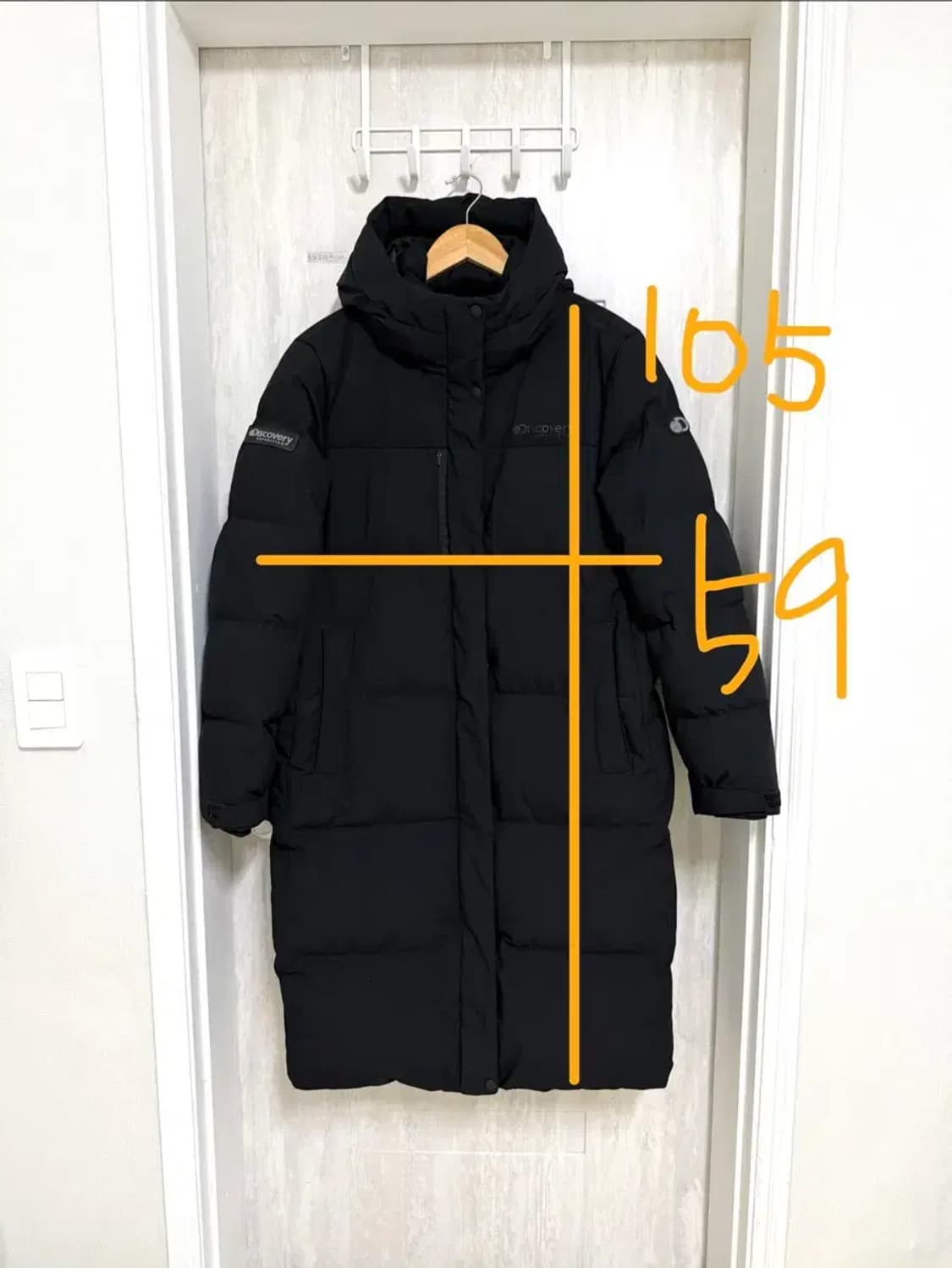 여성 100 / 디스커버리 레스터G 구스다운 롱패딩  블랙 상품이미지3