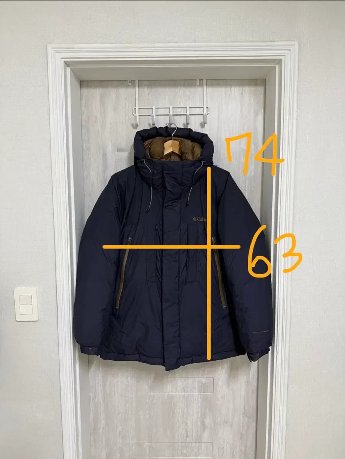 남성 M 100추천 / 콜롬비아 옴니히트 구스 대장패딩 네이비 상품이미지3