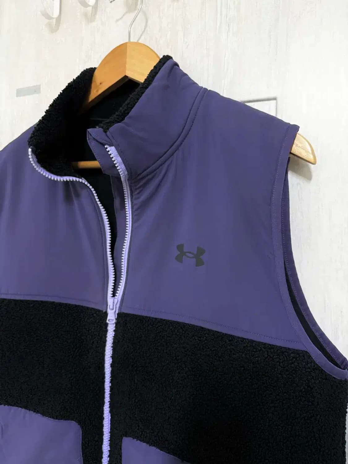 남성 XL / 언더아머 후리스 조끼 베스트 퍼플 상품이미지3