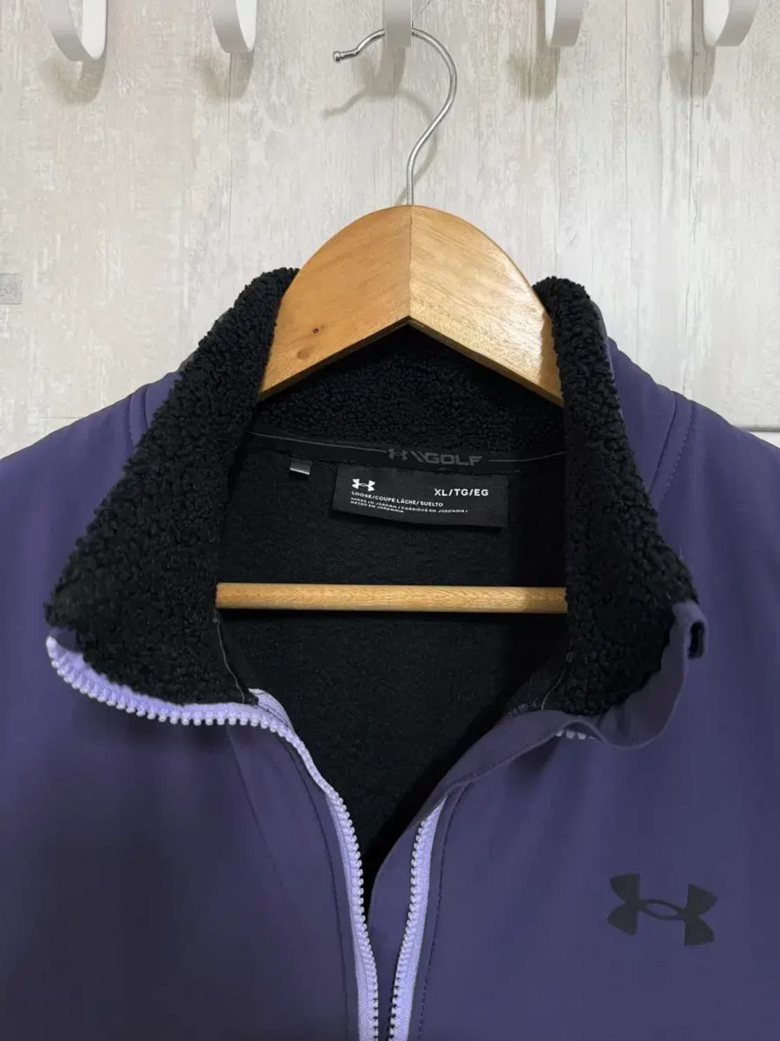 남성 XL / 언더아머 후리스 조끼 베스트 퍼플 상품이미지4