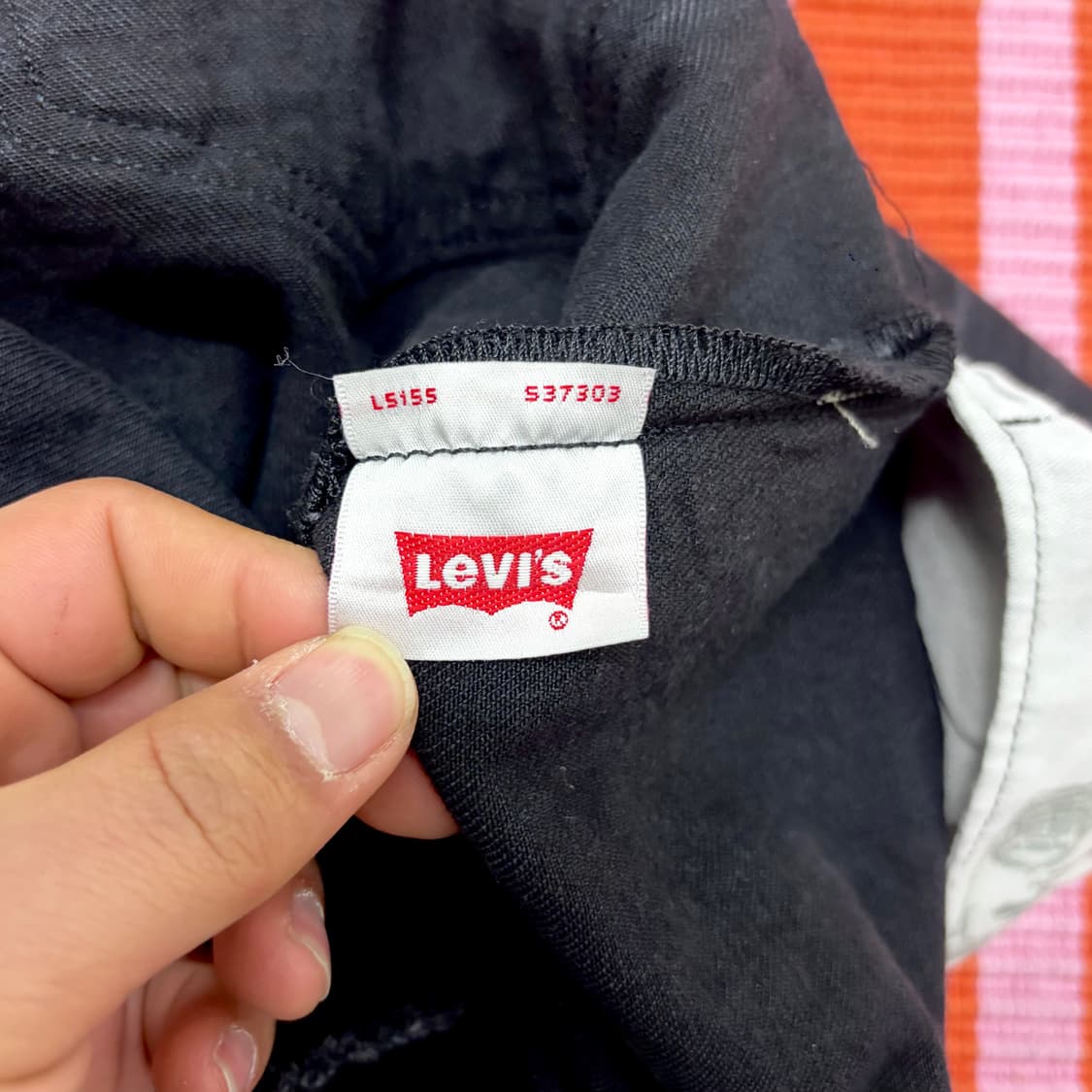 리바이스 501 크랙 워싱 블랙진 (32) 상품이미지8