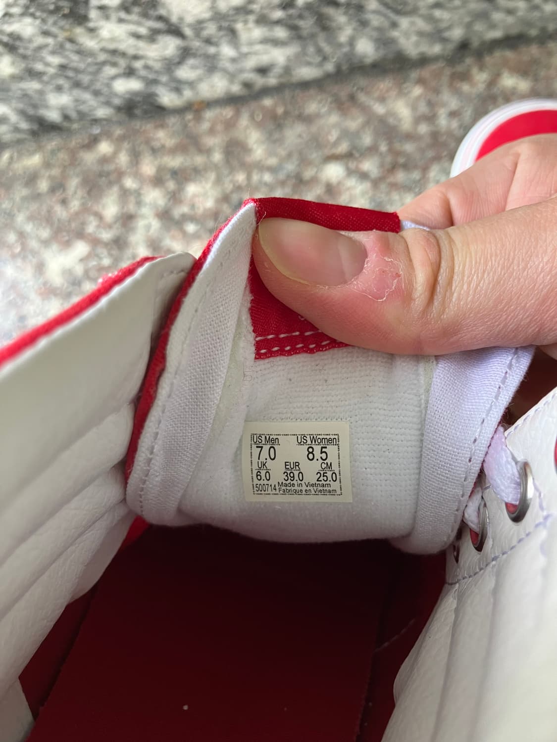 반스 올드스쿨 하이 레드 250 상품이미지5