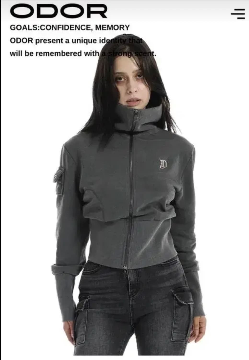 오도어 터틀넥 집업 상품이미지2