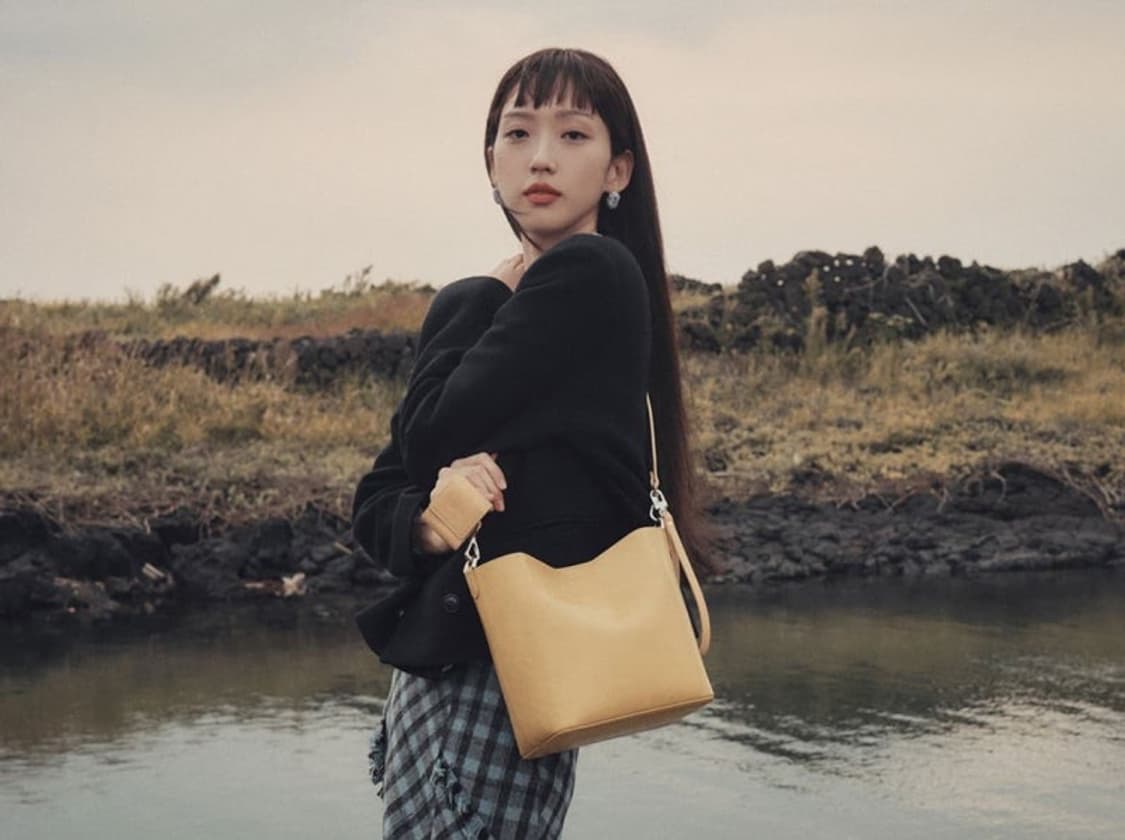 마가린핑거스 블루 체크 울 롱스커트 S (한지현 착용) 상품이미지4