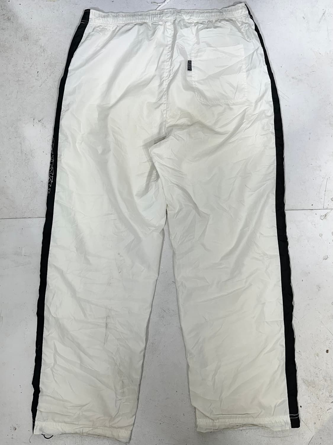 90s 빈티지 purky 와이드 트랙 팬츠 화이트 사이드 라인 팬츠  상품이미지5