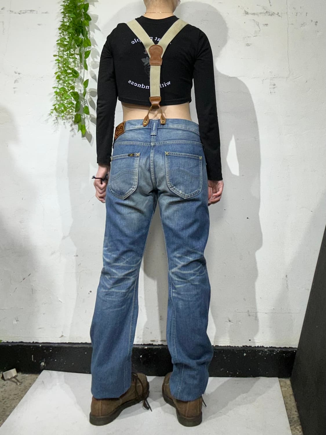 Lee SLY 시슬리 웨스턴 가죽 서스펜더 멜빵 바지 데님 팬츠 청바지 상품이미지3